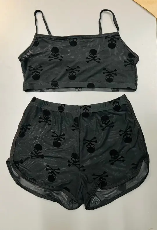 The Sinister Set - SKULLS - Sheer… – Goth Shorts
