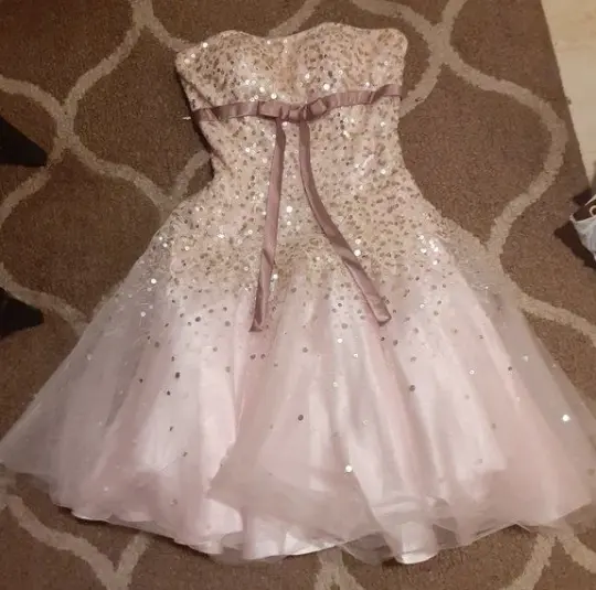 Sequins Glitter Hazy Women's Homecoming Dress Blush Pink Corset Mini Party Dress RS2257