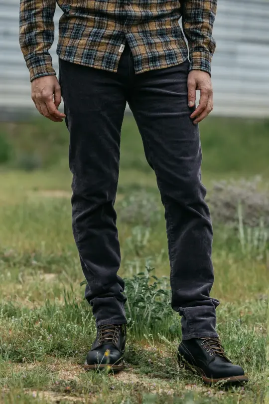 The Pen Slim Stretch 16w Corduroy - Charcoal