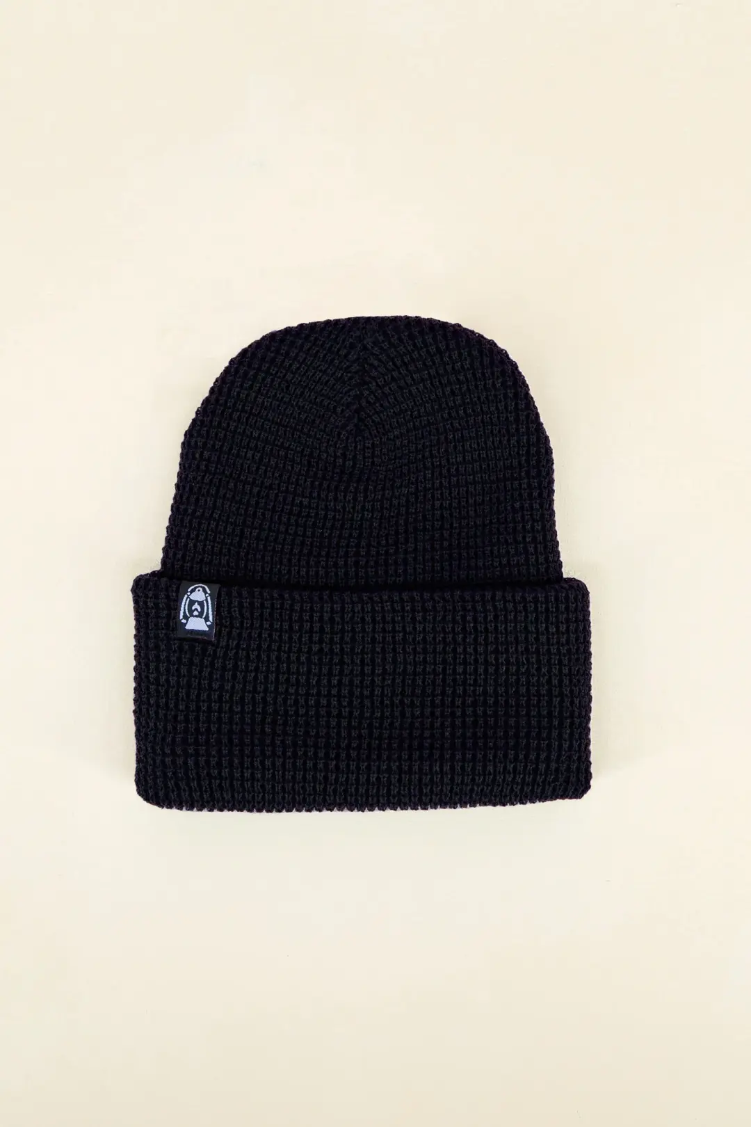 Lantern Waffle Beanie, Black