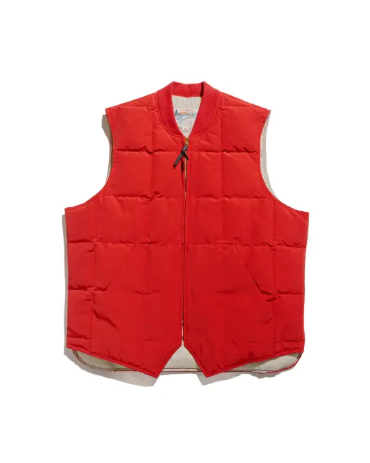 The Real McCoy's MJ24110 Cotton/Nylon Down Vest Red