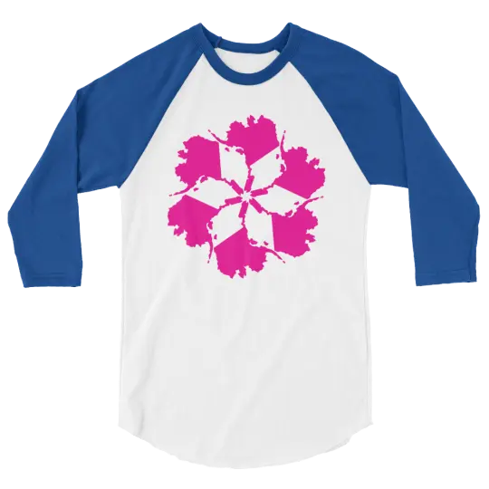 Unisex AK Spiral 3/4 Sleeve - Pink/Blue
