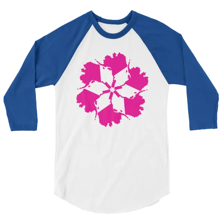 Unisex AK Spiral 3/4 Sleeve - Pink/Blue