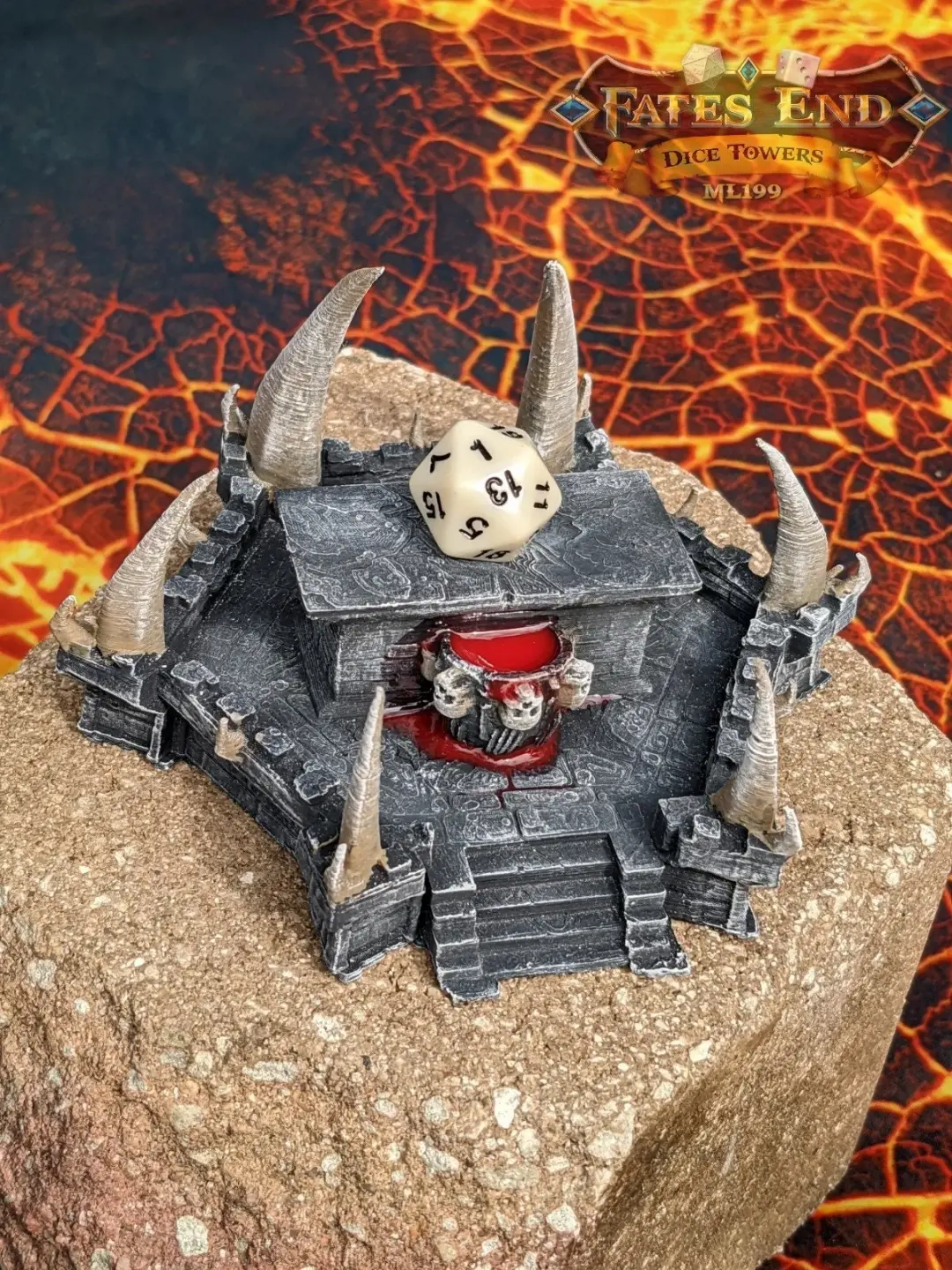 Sacrificial Evil Altar for D20 Dice - 3D Printed Dice Jail | RPG Dice Vault | DnD Player Gift  - Do you have a worthy sacrifice?