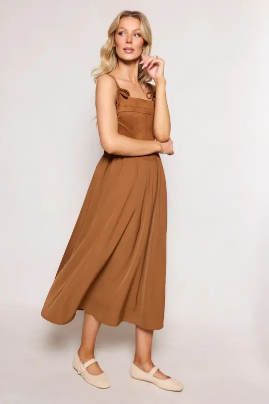 Roma Dress in Tan