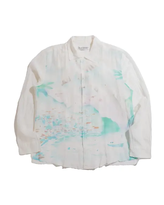 Our Legacy Adorn Shirt Sea View Print Cotton Silk