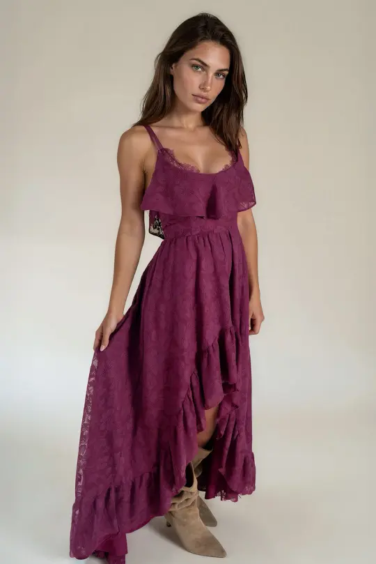 Amalee Dress in Burgundy