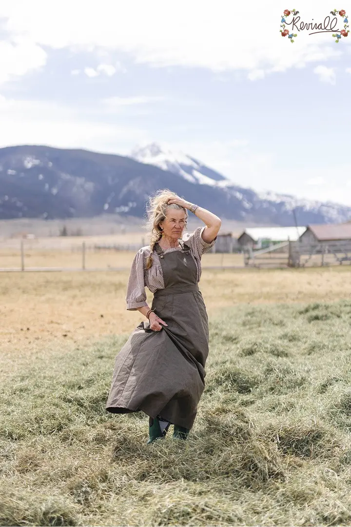 Waxed Cotton Work Pinafore-Small