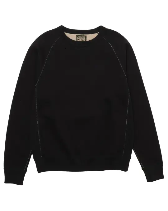 Crewneck - Fleeced Foxfibre® - Black