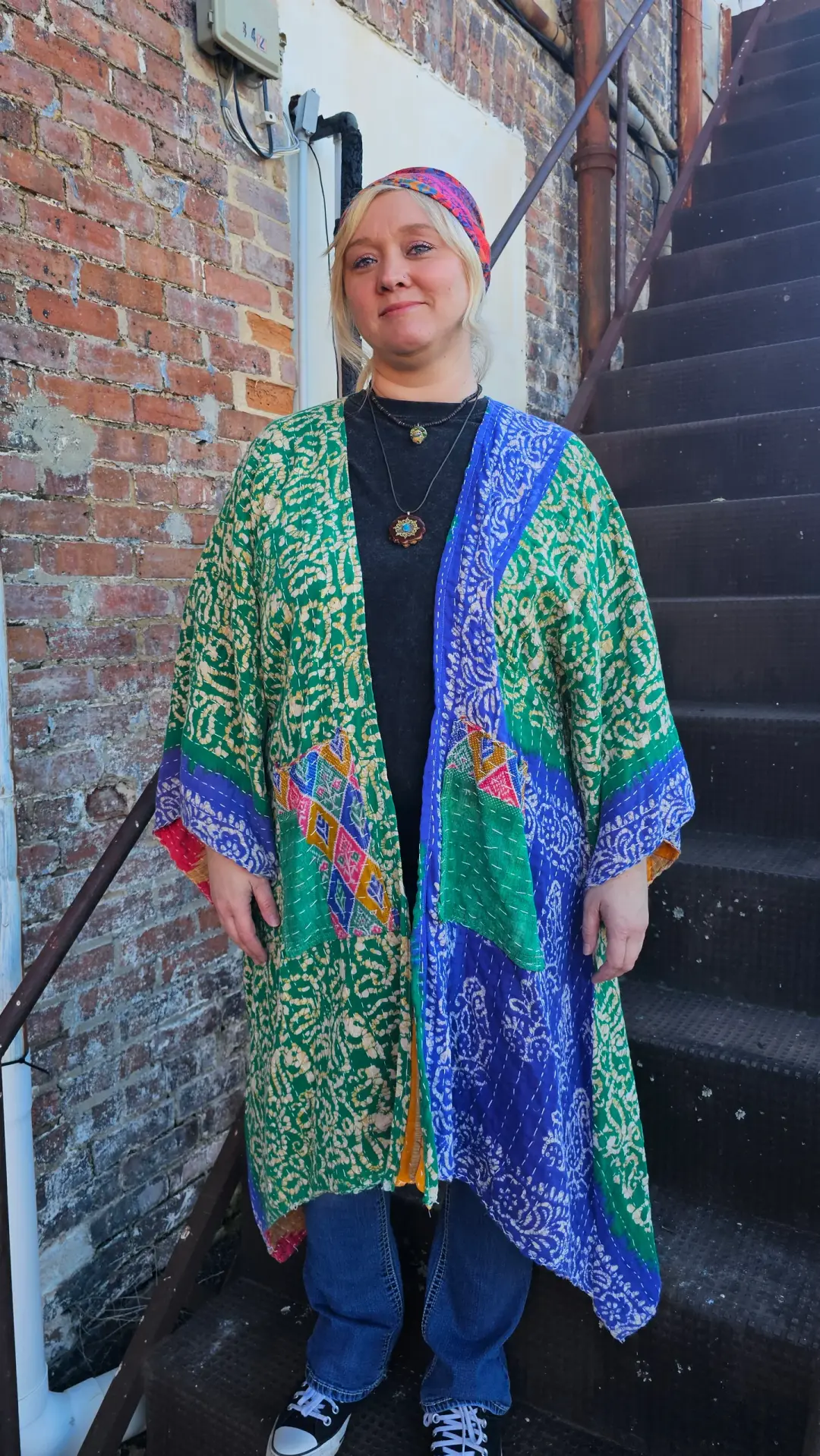 Kantha Kimono with pockets