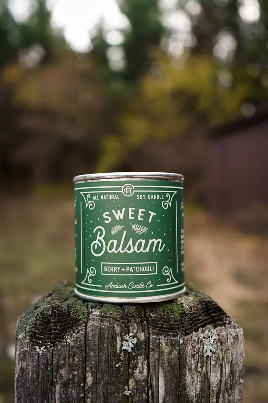 Ambush Candle Co. - Sweet Balsam | Berry + Patchouli 8oz Soy Candle