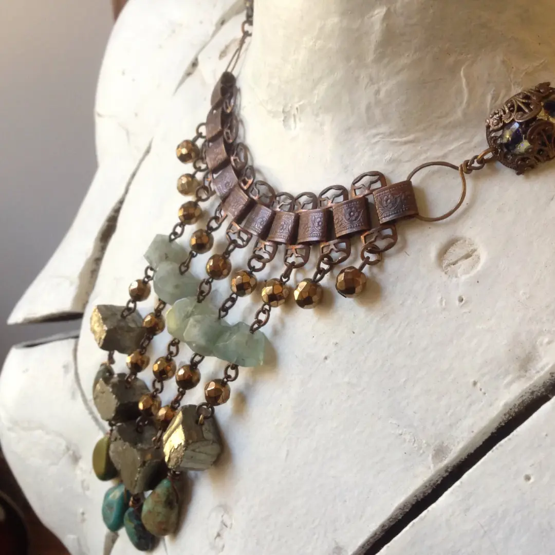 Fools Gold Bib Necklace