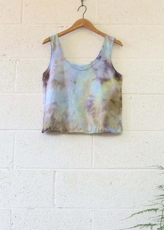 OOAK - Eos Cropped Tank / L / Tissue / Ice Dye (403)