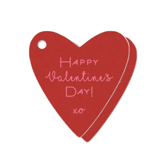 Happy Valentine's Day Foil Printed Gift Tags, Set of 15