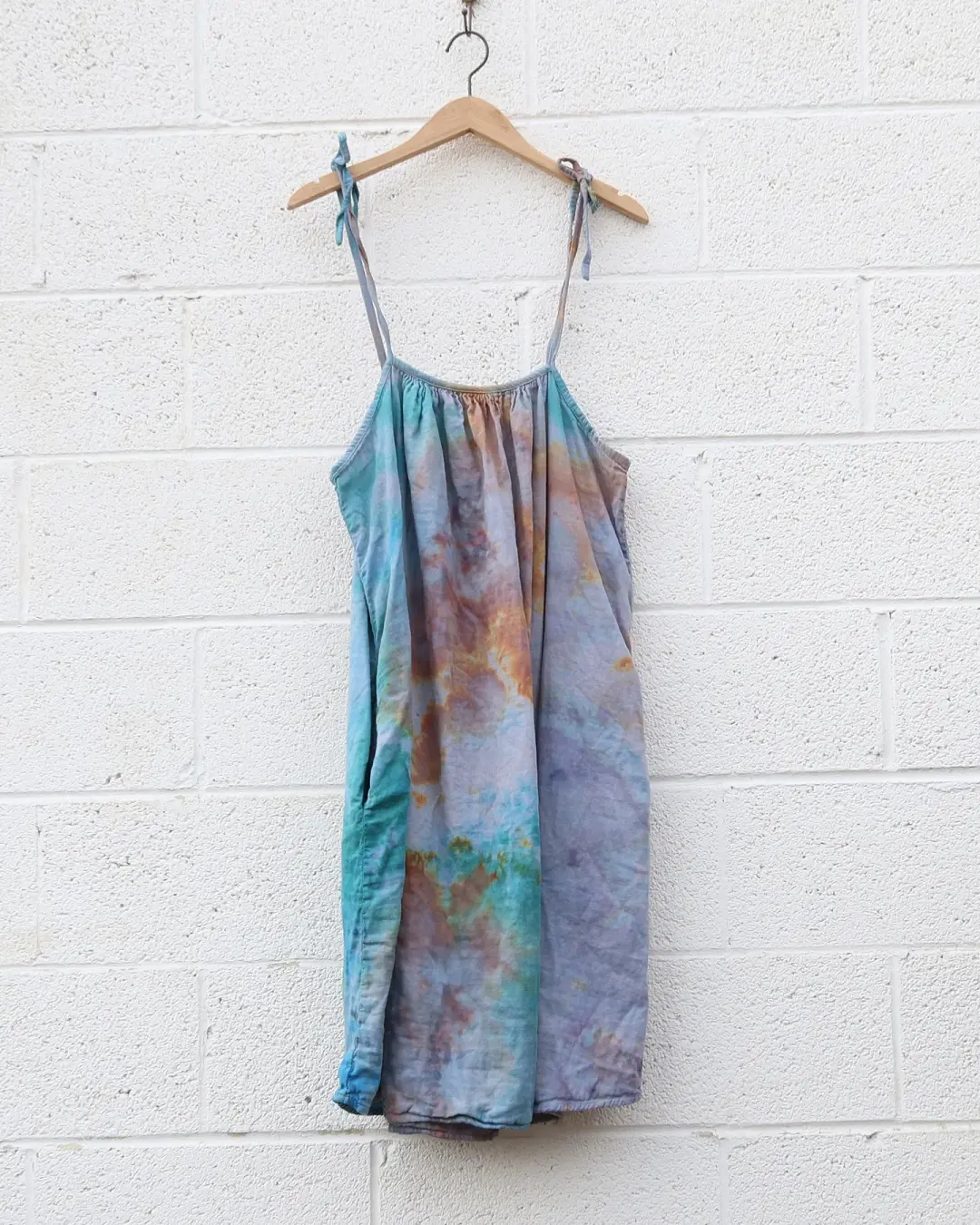 OOAK - Dawn Short Dress / M-XL / Double Gauze / Ice Dye (486)