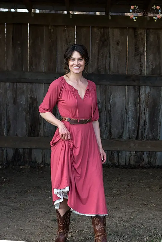 Rosemary Dress in Coral Corral