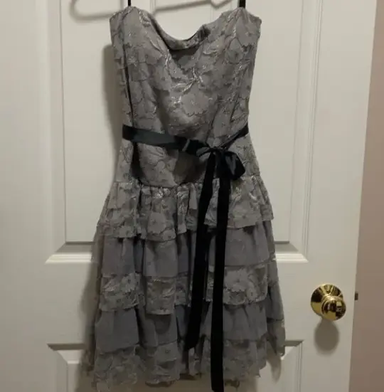 Retro Printed Pattern Women's Homecoming Dress Gray Corset Short Prom Dress Birthday Dress RS2850