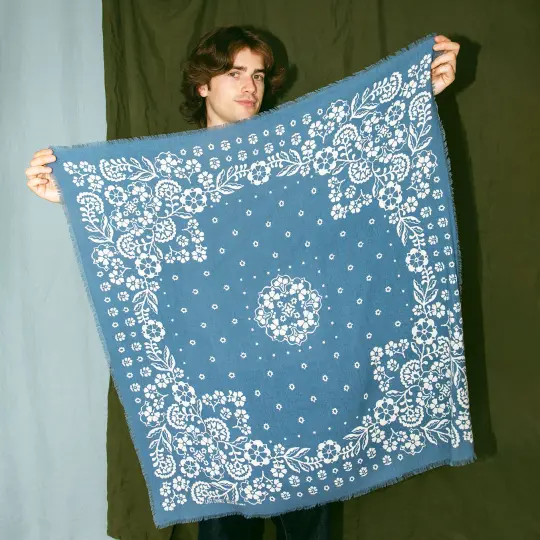 Big Silk Noil Bandana | Indigo (Pre-Order Early October)