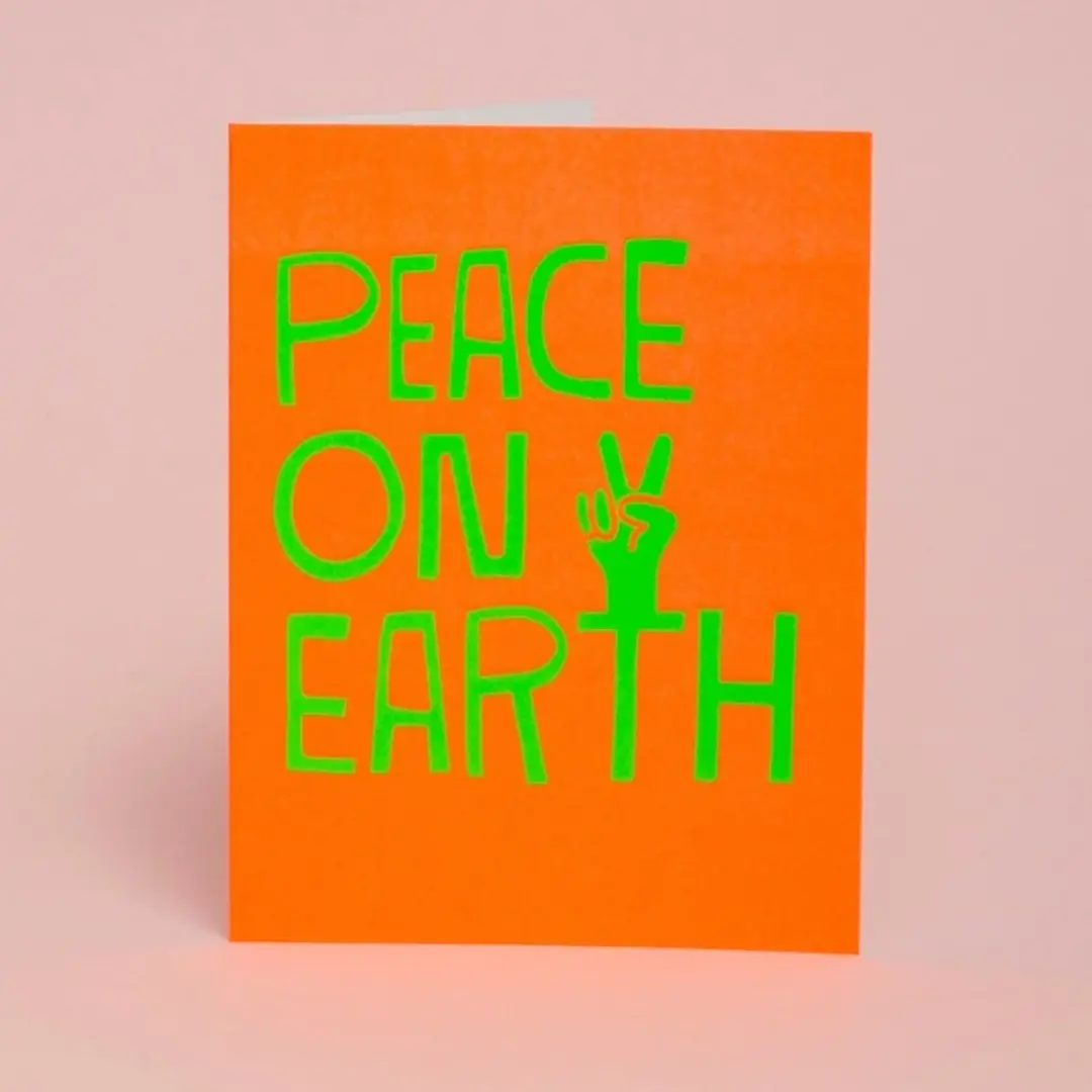 Peace on Earth Peace Sign Card