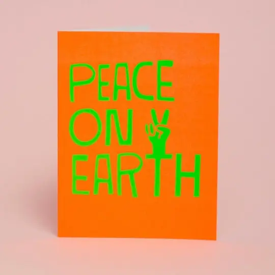 Peace on Earth Peace Sign Card