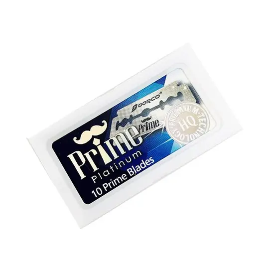 DORCO Prime Platinum DE Double Edge Razor Blades | 10 Blade Pack