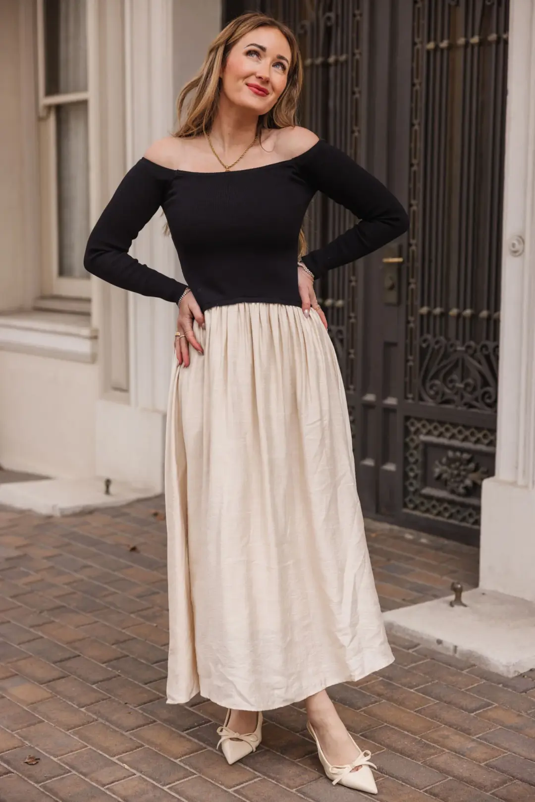Samara Dress in Black & White
