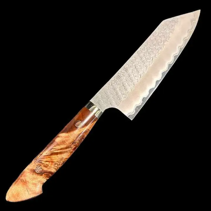 NIGARA HAMONO SG2 Kurouchi Migaki 180mm Bunka Maplewood Yo Handle