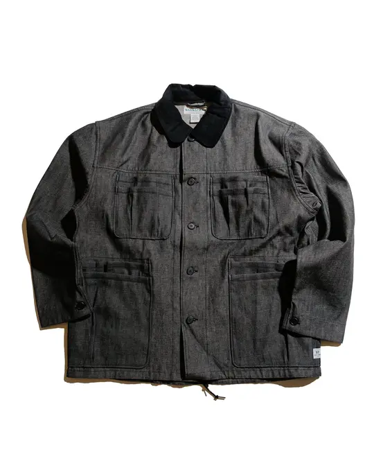 Sassafras Overgrown Warden Jacket 10oz Denim Black