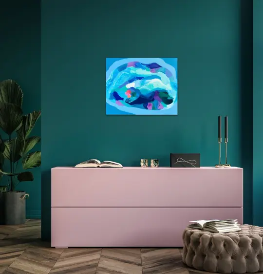 Original Artwork - Aqua Lagoon 40 x 50cms