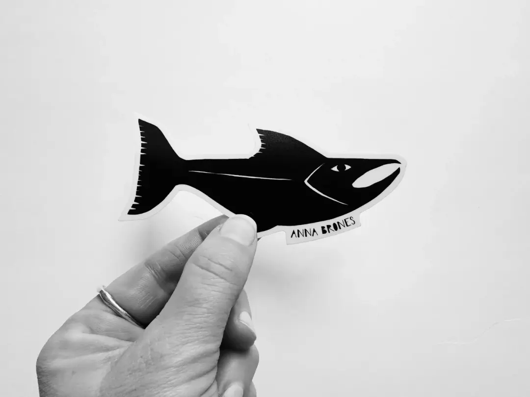 "Salmon" Sticker