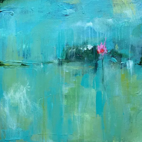 'Rainy Chicago Lily', 40cm x 40cm ( unframed )