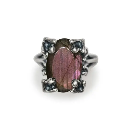 Persephone's Jewel. Purple Labradorite Ring Size 7.25.