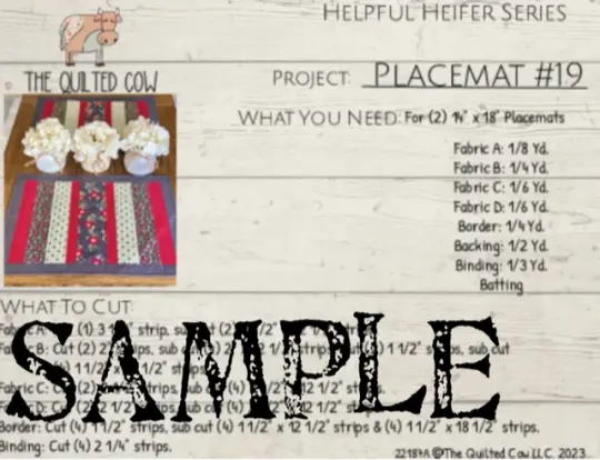 Helpful Heifer Placemat #19