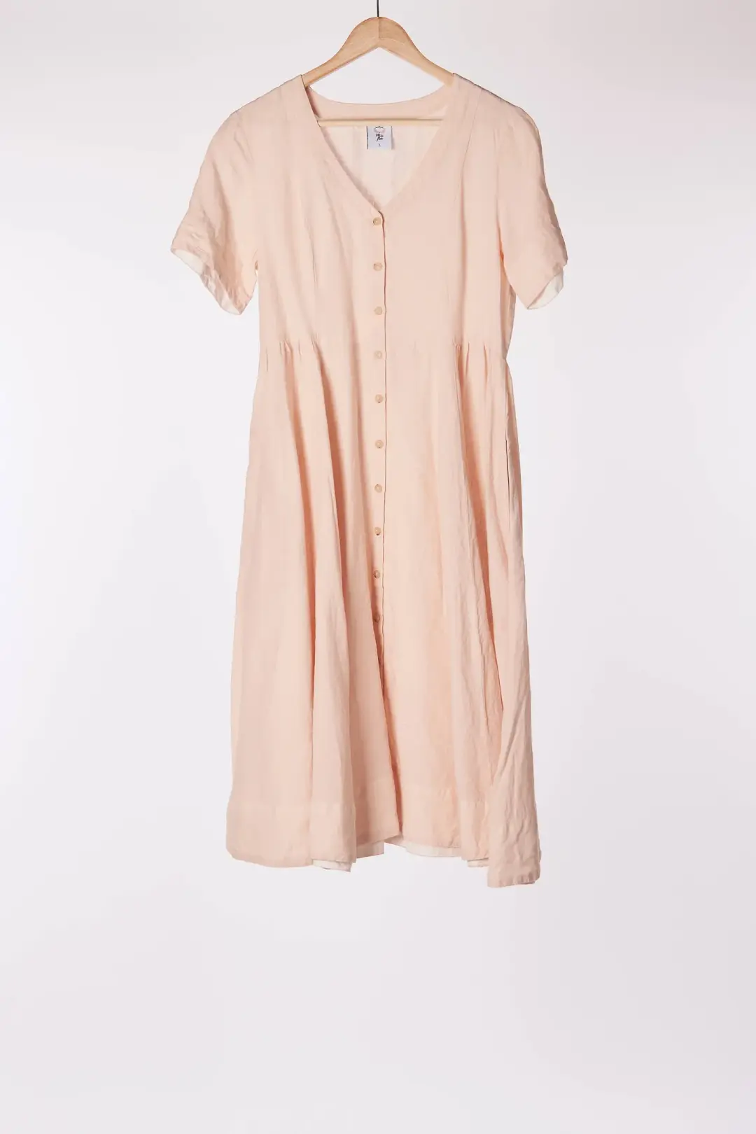 Agness Dress, Short Sleeve, Seashell White