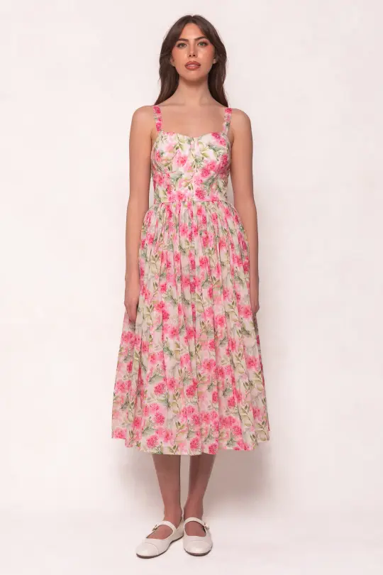 Ballerina Tank Dress in Pink Floral
