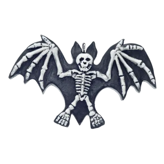 Bat Bones Flatback Ornament - Skeleton Bat Halloween Decoration - Gothic Wing Bones