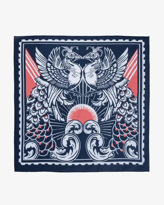 Felix Green Organic Cotton "Hera and Juno II" Bandana - Navy