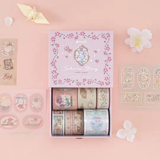 Tsuki ‘Sakura Story’ Washi Tape Set ☾