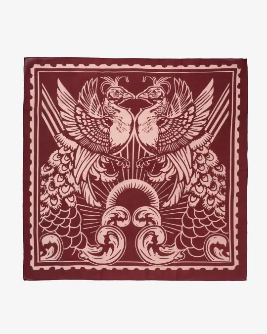 Felix Green Organic Cotton "Hera and Juno I" Bandana - Red