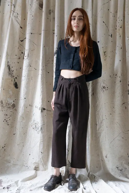 Alfie Linen Trousers - Clove