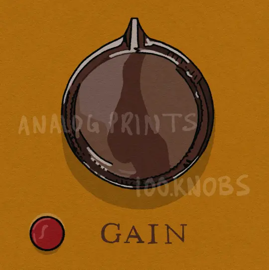 #100knobs  007/100 Gain Control POSTER
