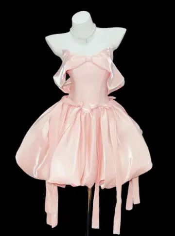 Sweet Blush Pink A-Line Off-the-shoulder Ribbon Trim Corset Mini Birthday Dress Homecoming Dress RS565
