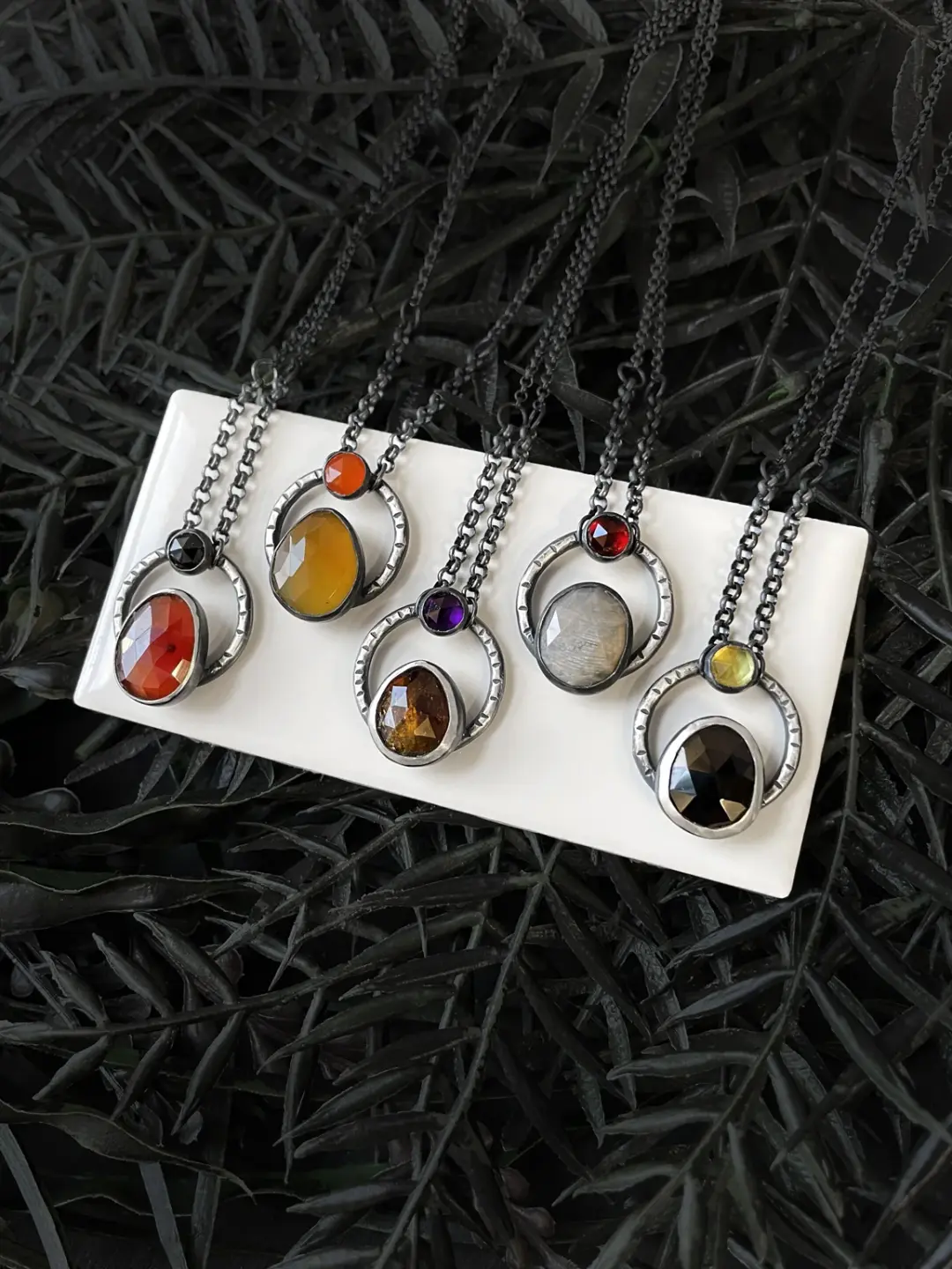 Autumn Leaf Orbit Necklaces - 1 Left