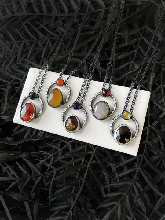 Autumn Leaf Orbit Necklaces - 1 Left