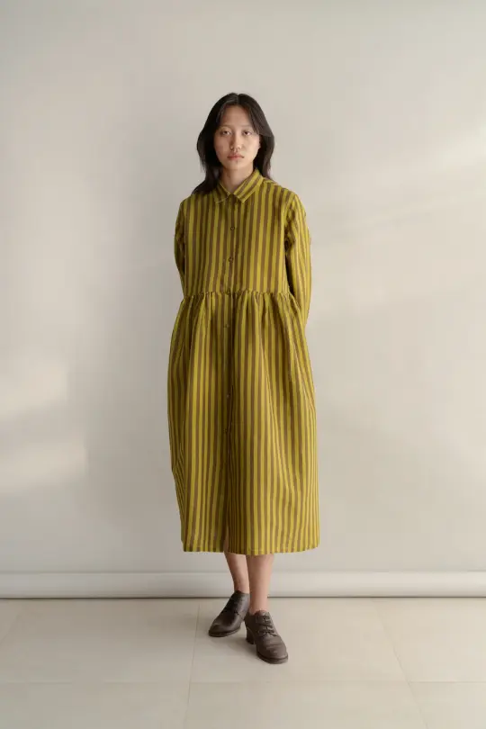 SAUL - GREEN BROWN STRIPE