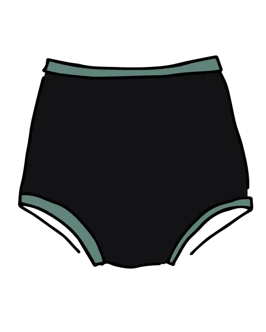 Swimwear Sky Rise Bottom Lichen Black