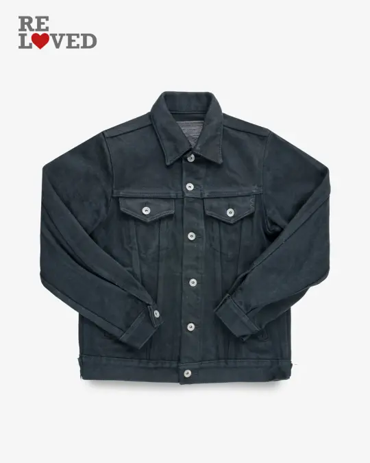 21oz Non-Fade Denim Modified Type III Jacket - Superblack (IH-9526PJ) Size Small