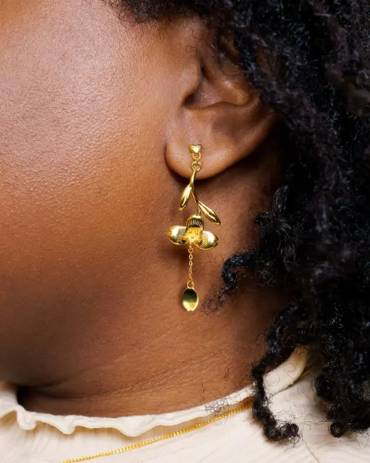 Loves Me Not | Gold Earrings