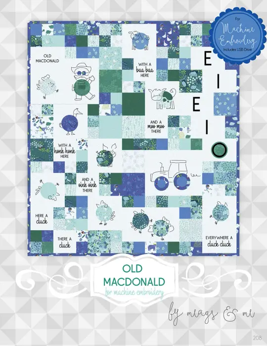 Old Macdonald USB for Machine Embroidery