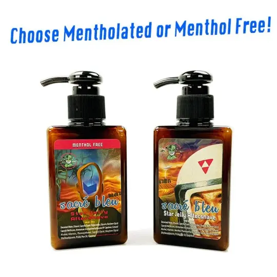 Sacré Bleu Star Jelly | Homage to Original Aqua Velva! | Choose Mentholated or Menthol Free